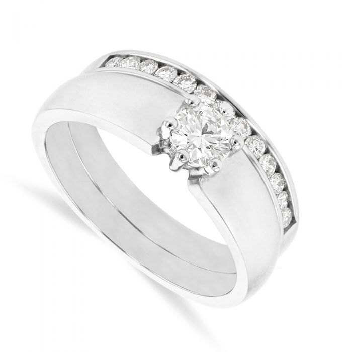 0.56ct Diamond Solitaire Ring in 9ct White Gold