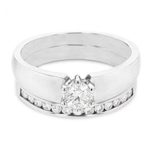 Load image into Gallery viewer, 0.56ct Diamond Solitaire Ring in 9ct White Gold
