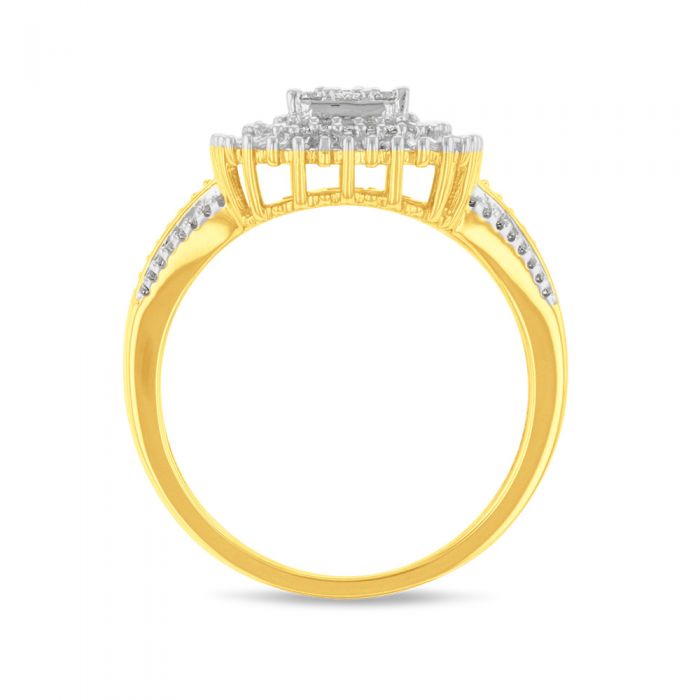 Multistone Diamond Dress Ring in 9ct Yellow Gold