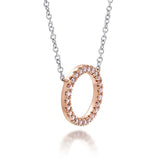 Pink Kimberley Diamond 18ct Rose & White Gold 1/5 Carat Circle of Life Pendant
