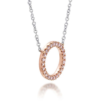 Pink Kimberley Diamond 18ct Rose & White Gold 1/5 Carat Circle of Life Pendant