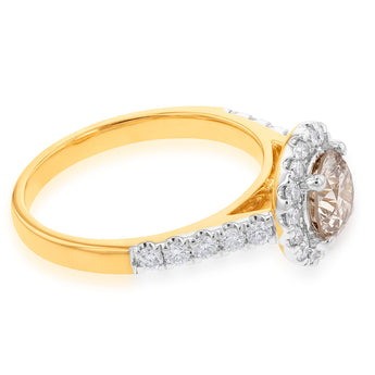 1.50 Carat Diamond Ring With 1 Carat Australian Centre Diamond in 9ct Yellow Gold