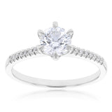 18ct White Gold 1.10 Carat Solitaire with 1.00 Carat Certified Centre Diamond