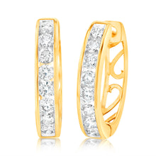 Load image into Gallery viewer, 9ct Yellow Gold Diamond Stud Earrings With 1 Carat Of Diamonds