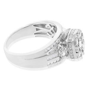 1/2 Carat Diamond Dress Ring with 49 Diamonds in Sterling Silver