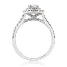 Load image into Gallery viewer, 18ct White Gold 1 Carat Diamond Solitaire Ring with 0.45 Carat Oval Centre