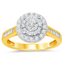Load image into Gallery viewer, 9ct Yellow Gold 1/2 Carat Diamond Ring