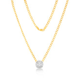 14ct Yellow Gold 1/2 Carat Diamond On 45cm Chain