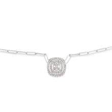 Load image into Gallery viewer, 14ct White Gold 1/2 Carat Diamond On 45cm Chain
