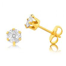 Load image into Gallery viewer, Gift Boxed Hypo Allergenic Gold Plated Diamond Studs