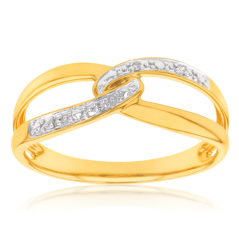 9ct Yellow Gold Diamond Ring with 4 Brilliant Diamonds – Shiels Jewellers