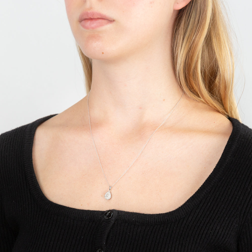 Pear Shaped Diamond Pendant-SOLD - Sholdt Jewelry Design