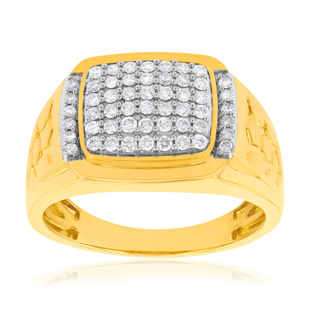 10ct Yellow Gold 1/2 Carat Diamond Ring