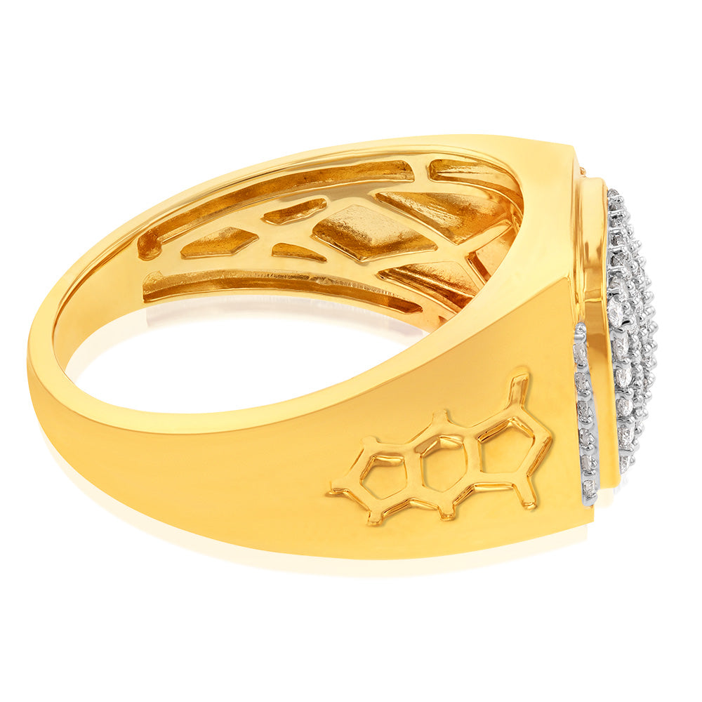 10ct Yellow Gold 1/2 Carat Diamond Ring