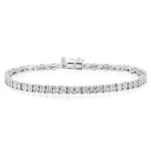 Load image into Gallery viewer, Sterling Silver 1/4 Carat Diamond Tennis Bracelet with Length 19cm