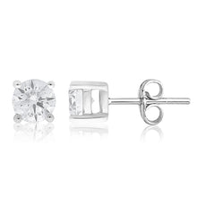 Load image into Gallery viewer, 18ct White Gold 3/4 Carat Diamond Stud Earings