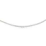 14ct Yellow Gold 10 Carats Diamond Necklace with 111 Brilliant Diamonds 43.5cm