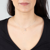 9ct White Gold 1/4 Carat Diamond Pendant On 40cm Chain