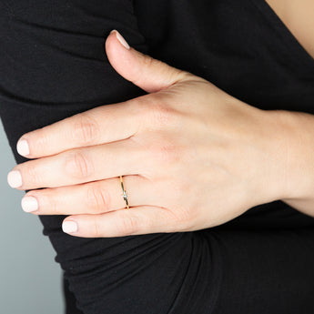 9ct Yellow Gold With 2 Brilliant Cut Diamond Ring