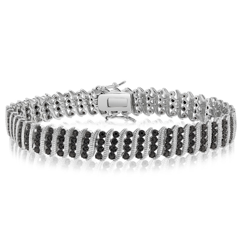 1 Carat Black Diamond Tennis Bracelet in Silver – Shiels Jewellers