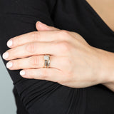 9ct Yellow Gold 1 Carat Diamond Bridal Set Ring with Halo Setting