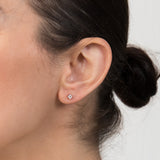 9ct Yellow Gold 0.05 Carat Diamond Stud Earrings with Disc Setting
