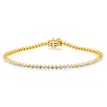 Load image into Gallery viewer, 1 Carat Diamond Tennis Bracelet in 9ct Yellow Gold