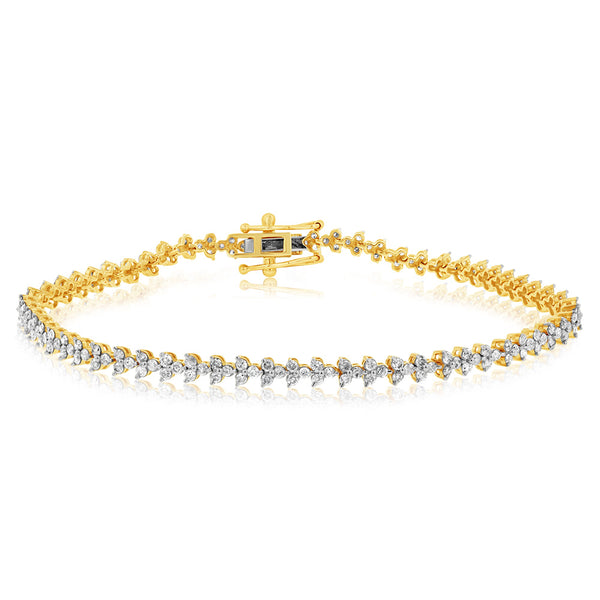 Yellow Gold Diamond Bangles | All Diamond.co.uk