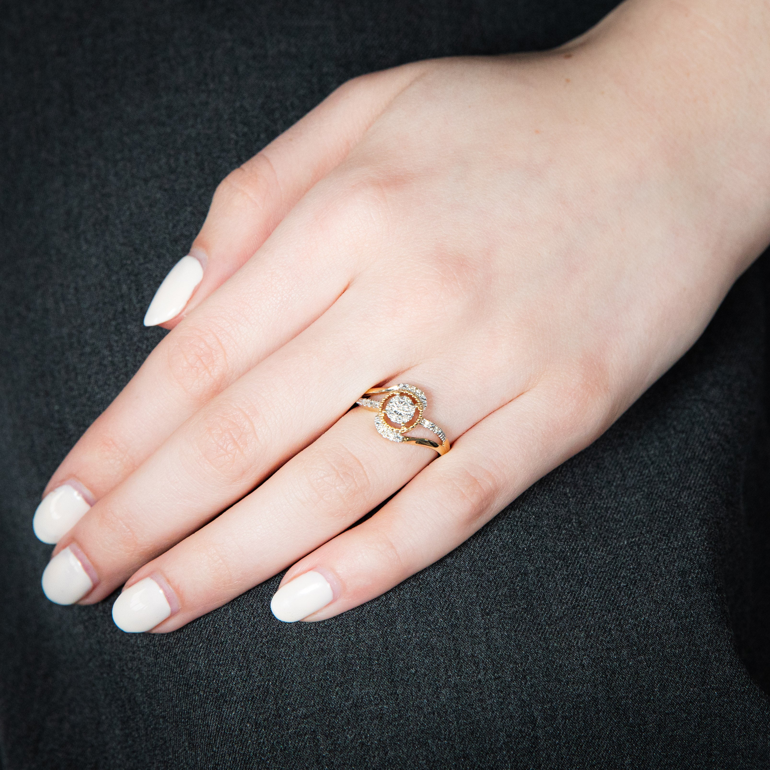 Adjustable Dress Rings 9ct Yellow Gold 1/10 Carat Diamond Dress Ring– Shiels Jewellers