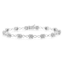 Load image into Gallery viewer, Sterling Silver 1/4 Carat Diamond 18cm Bracelet Set With 39 Diamonds