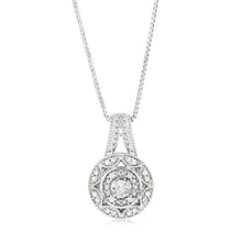 Load image into Gallery viewer, Sterling Silver 0.10 Carat Diamond Pendant on 45cm Box Chain