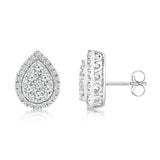 0.95 Carat Diamond Pear Shape Stud Earring