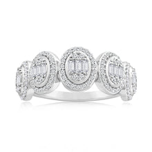 Load image into Gallery viewer, 0.55 Carat Diamond Cluster Ring in 10ct White Gold