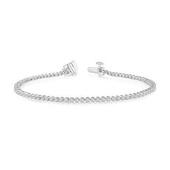 0.95 Carat Diamond Tennis Bracelet in 10ct White Gold