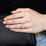 1.40 Carat Diamond Cushion Shape Bridal Set in 10ct Yellow Gold