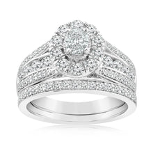 Load image into Gallery viewer, 1.40 Carat Diamond Bridal Set in 10ct White Gold