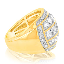Load image into Gallery viewer, 3 Carat Diamond Gents Ring in 10ct Yellow Gold