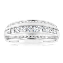 Load image into Gallery viewer, 1 Carat Diamond Gents Ring in 10ct White Gold