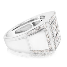 Load image into Gallery viewer, 1.5 Carat Diamond Gents Ring in 10ct White Gold