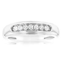 Load image into Gallery viewer, 1/4 Carat Diamond Gents Ring in 10ct White Gold