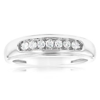 1/4 Carat Diamond Gents Ring in 10ct White Gold
