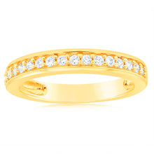 Load image into Gallery viewer, 1/4 Carat Diamond Eternity Ring in 10ct Yellow Gold
