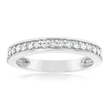 Load image into Gallery viewer, 1/4 Carat Diamond Eternity Ring in 10ct White Gold