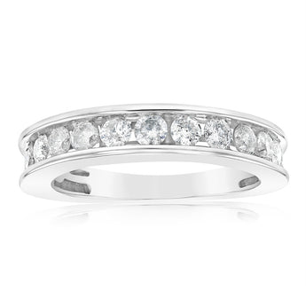 1 Carat Diamond Eternity Ring in 10ct White Gold
