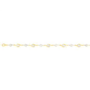 1/10 Carat Diamond Bracelet in 9ct Yellow & White Gold