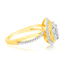 Load image into Gallery viewer, 1/6 Carat Diamond Pear Shaped Ring in 9ct Yellow Gold