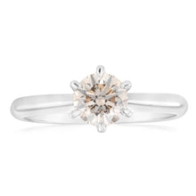 Load image into Gallery viewer, 9ct White Gold Solitaire Ring With 1 Carat Australian Diamond