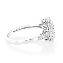 Load image into Gallery viewer, 1/6 Carat Diamond Cushion Ring in Sterling Silver