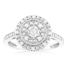 Load image into Gallery viewer, 1/5 Carat Diamond Round Ring in Sterling Silver