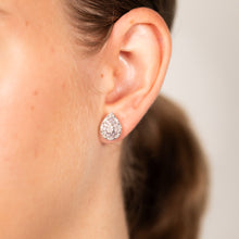 Load image into Gallery viewer, 1/5 Carat Diamond Pear Stud Earrings in Sterling Silver